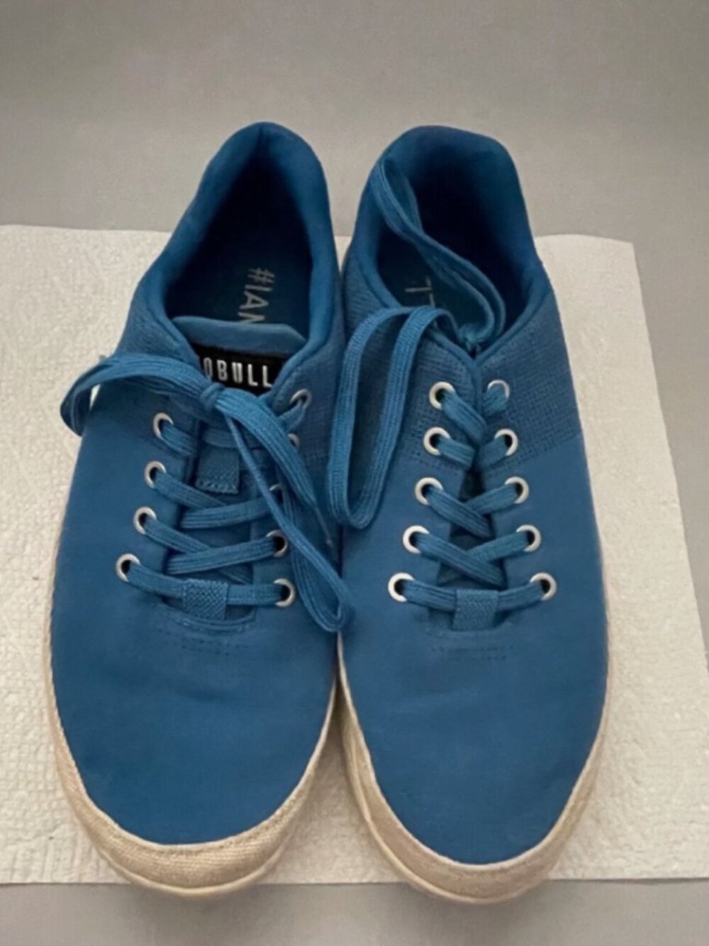 NOBULL Blue Canvas Trainers CrossFit Shoes Men's Size US 8 Women's 9.5
